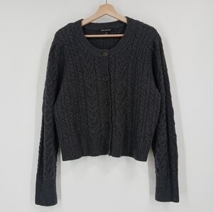 Something Navy Cable Knit Cardigan